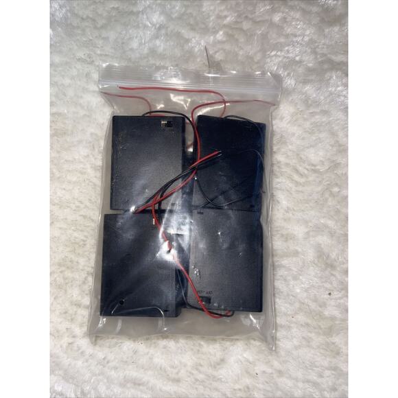 4 x 4-AAA Cells Battery Holder Case Box With Wire Leads & Cover & ON/OFF Switch - Picture 5 of 5